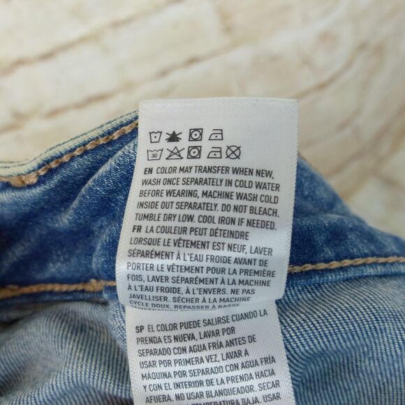 American Eagle AE Next Level Super High-Waisted Flare Jean Women 6 Short Utility - Picture 15 of 16